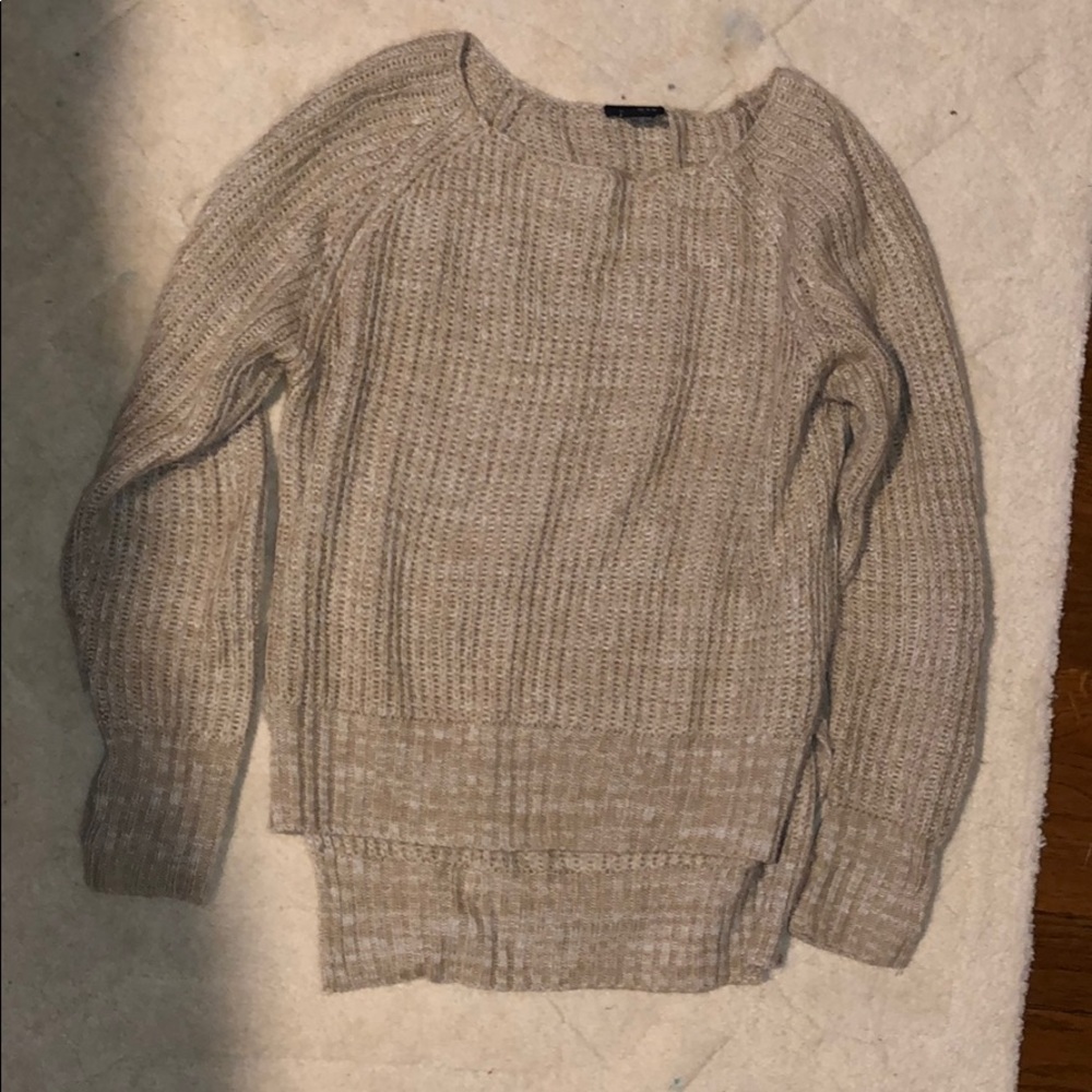 tan sweater
